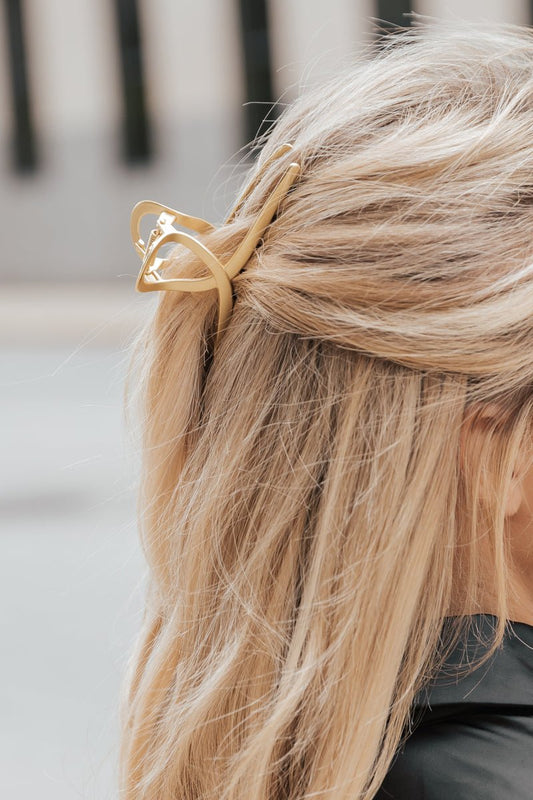 Gold Matte Pretzel Hair Clip - Magnolia Boutique