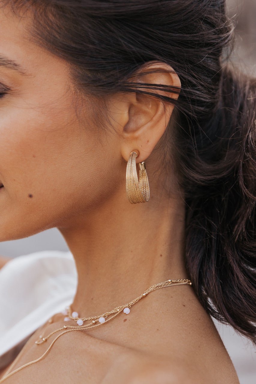 Gold Multi-Wire Hoop Earrings - FINAL SALE - Magnolia Boutique