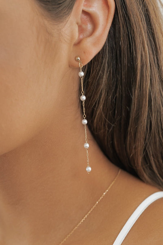 Gold Pearl Drop Earrings - Magnolia Boutique