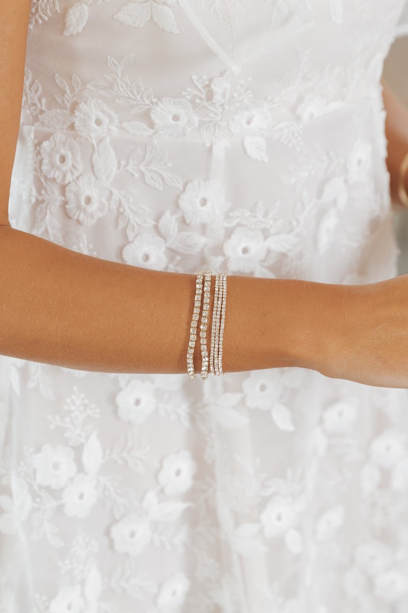 Ted Baker Cresah bracelet in silver with cut out crystal magnolia | ASOS