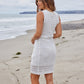 Golden Hour White Crochet Mini Dress - Magnolia Boutique