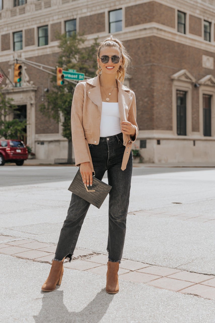 Hallie Vegan Suede Moto Jacket - FINAL SALE - Magnolia Boutique