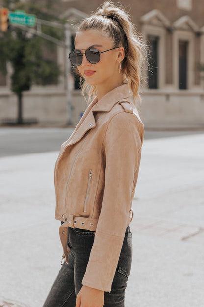 Hallie Vegan Suede Moto Jacket - FINAL SALE - Magnolia Boutique