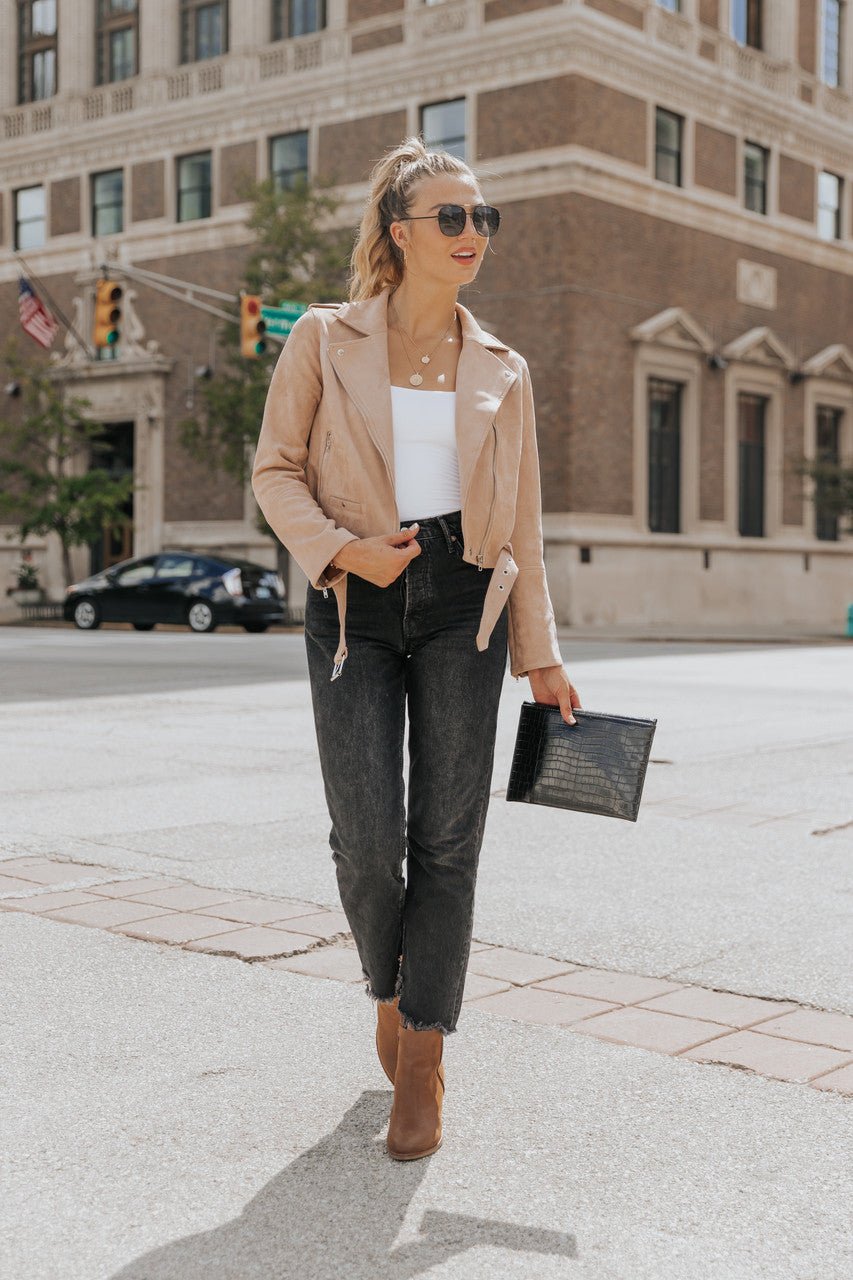 Hallie Vegan Suede Moto Jacket - FINAL SALE - Magnolia Boutique