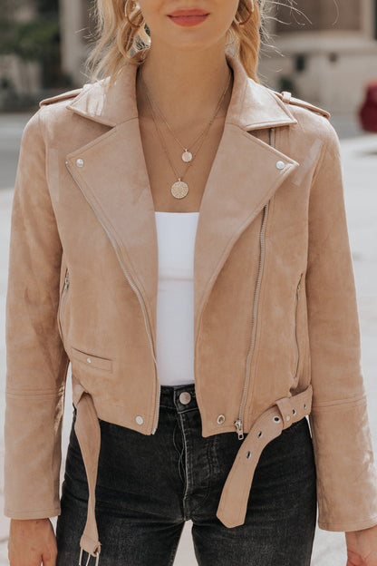 Hallie Vegan Suede Moto Jacket - FINAL SALE - Magnolia Boutique