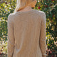 Heather Olive Long Sleeve Pocket Sweater - Magnolia Boutique