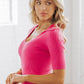 Hot Pink Short Sleeve Collared Top - FINAL SALE - Magnolia Boutique