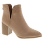Iris Taupe Suede Pointed Toe Cutout Heeled Bootie - FINAL SALE - Magnolia Boutique