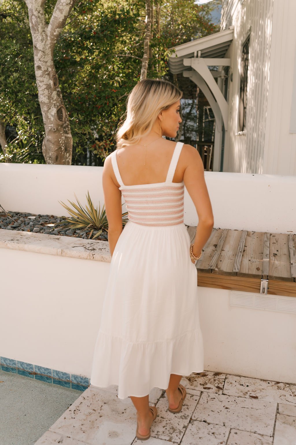 Ivory Embroidered Tiered Midi Dress | Pre Order - Magnolia Boutique