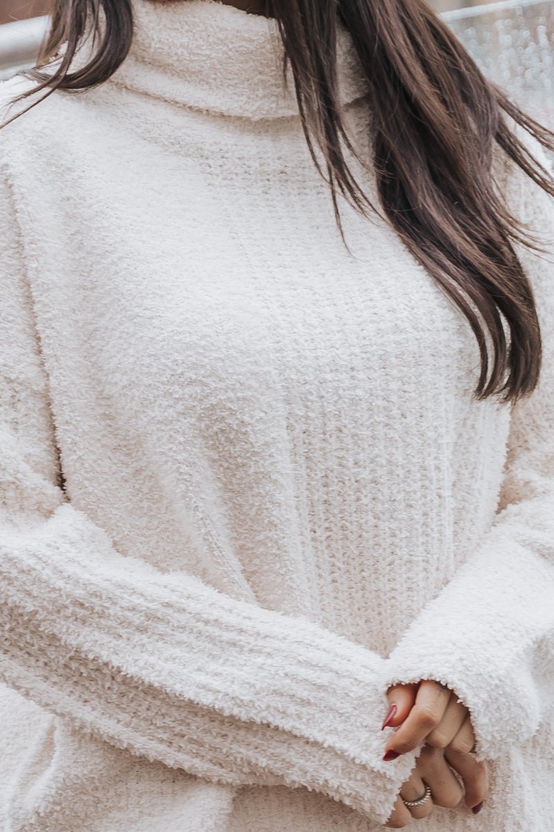 Ivory Long Sleeve Turtleneck Sweater - Magnolia Boutique