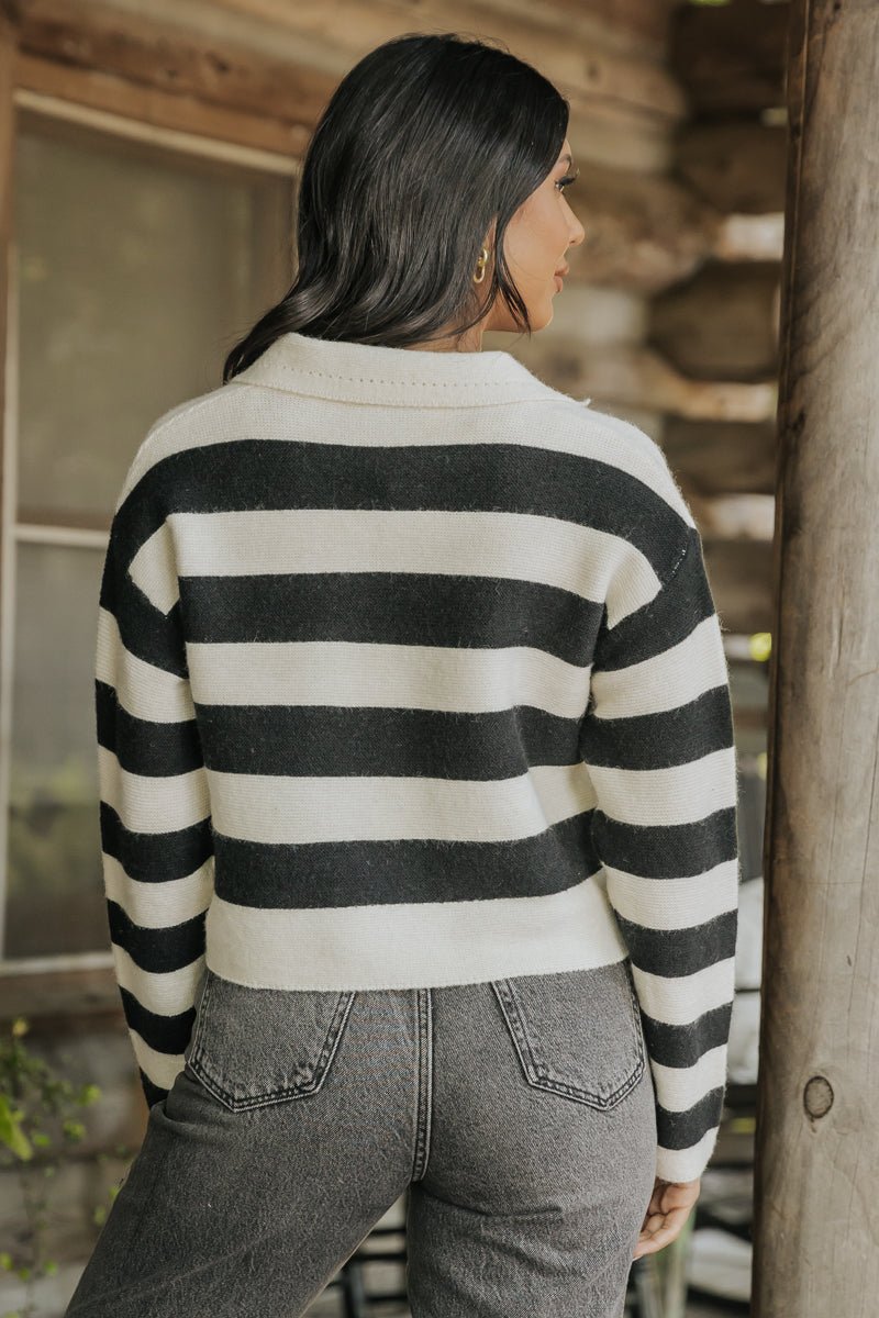 Ivory Lorelei Striped Sweater - Magnolia Boutique