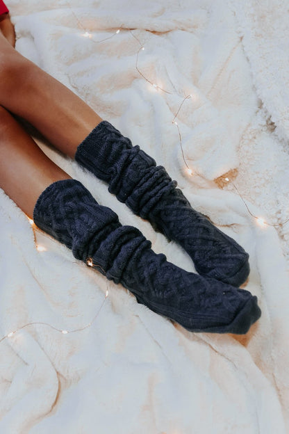 Knee High Cable Knit Socks - FINAL SALE - Magnolia Boutique