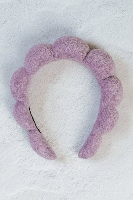 Lavender Terry Scalloped Headband - Magnolia Boutique