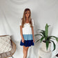 Light Blue Color Block Tiered Mini Dress - FINAL SALE - Magnolia Boutique