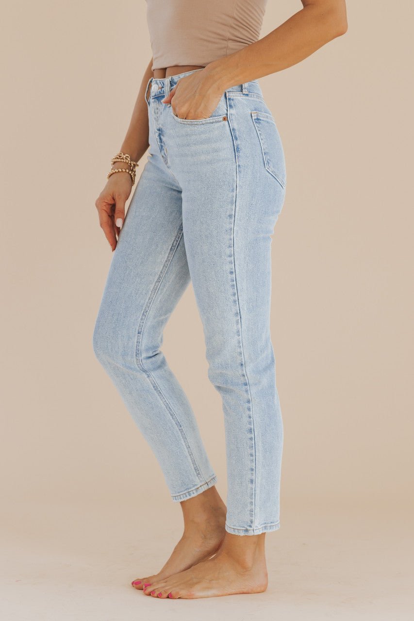 Light High Rise Slim Straight Jeans | FINAL SALE - Magnolia Boutique