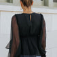 Loretta Sheer Black Long Sleeve Blouse - FINAL SALE - Magnolia Boutique