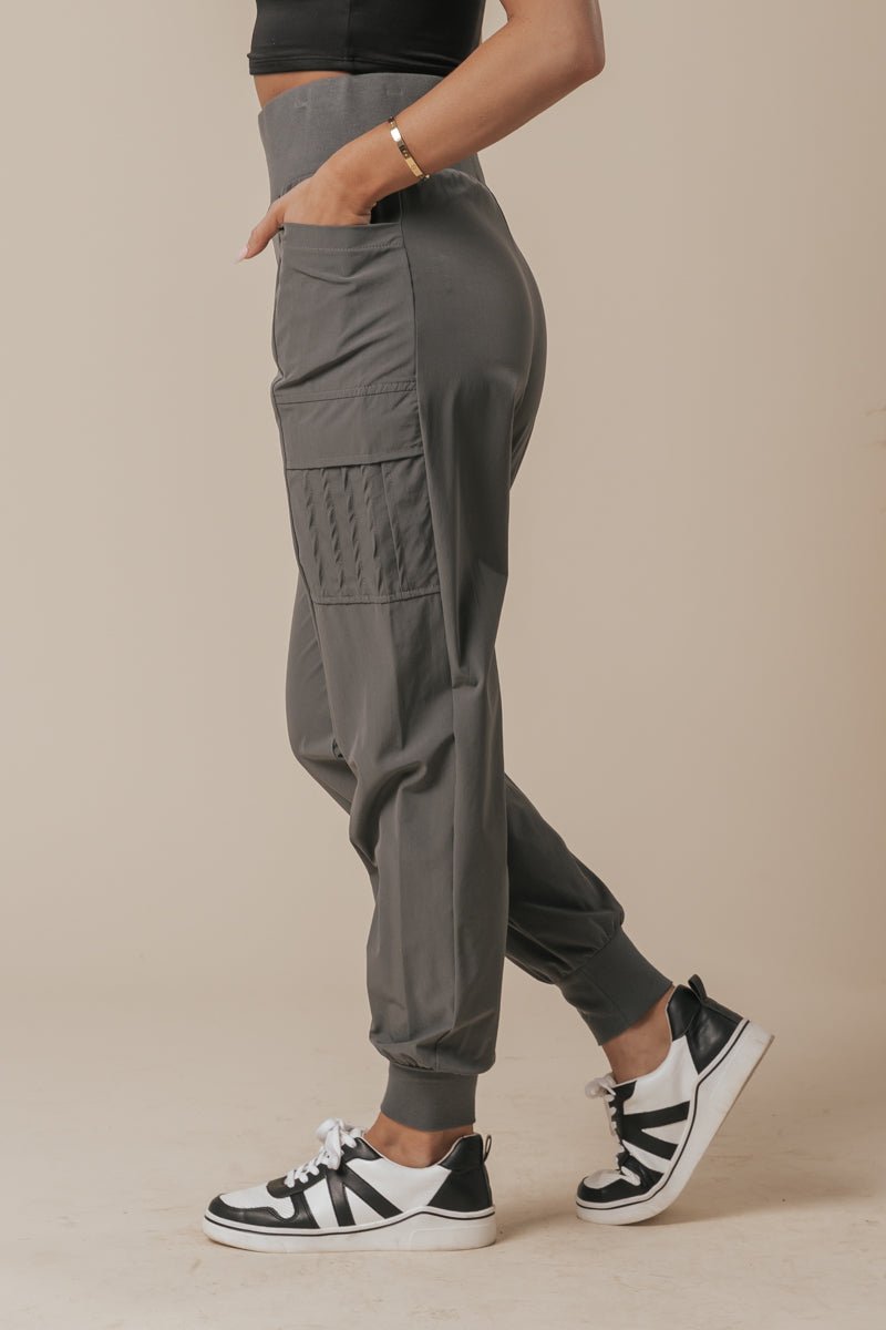 Made For You Cargo Joggers - Charcoal - Magnolia Boutique