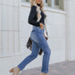 Medium Wash High Rise Straight Leg Jeans - FINAL SALE - Magnolia Boutique