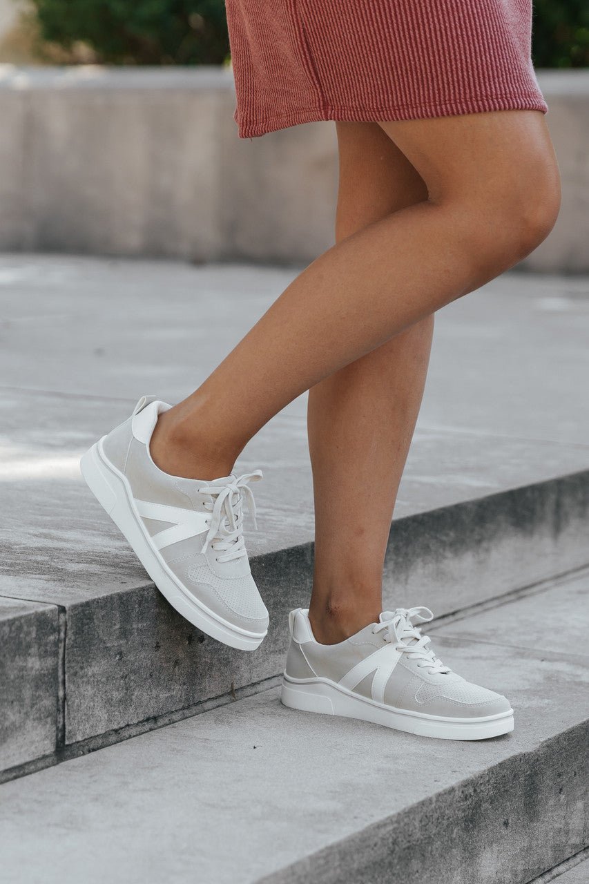 MIA Alta White Color Block V Sneaker - Magnolia Boutique