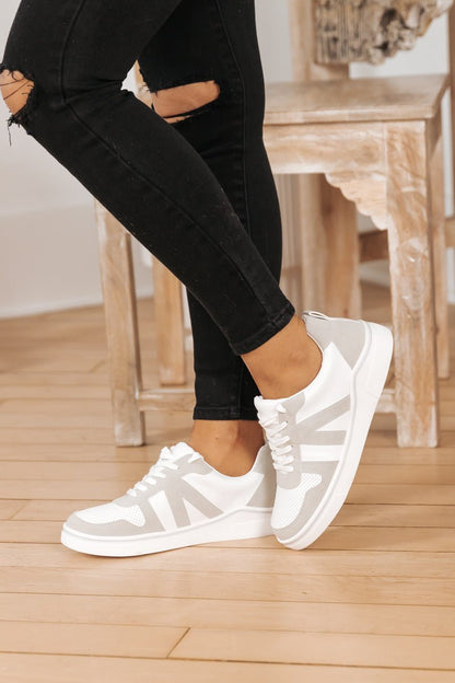 MIA Alta White V Shaped Lace Up Sneakers - Magnolia Boutique