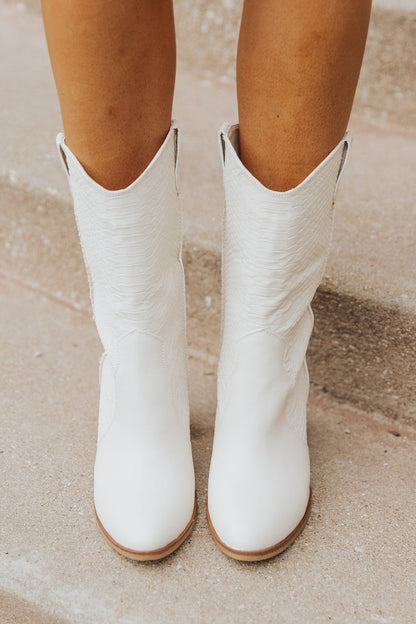 MIA Raylyn Western Boot in Ivory Python - FINAL SALE - Magnolia Boutique