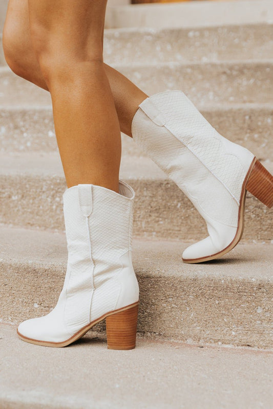 MIA Raylyn Western Boot in Ivory Python - FINAL SALE - Magnolia Boutique