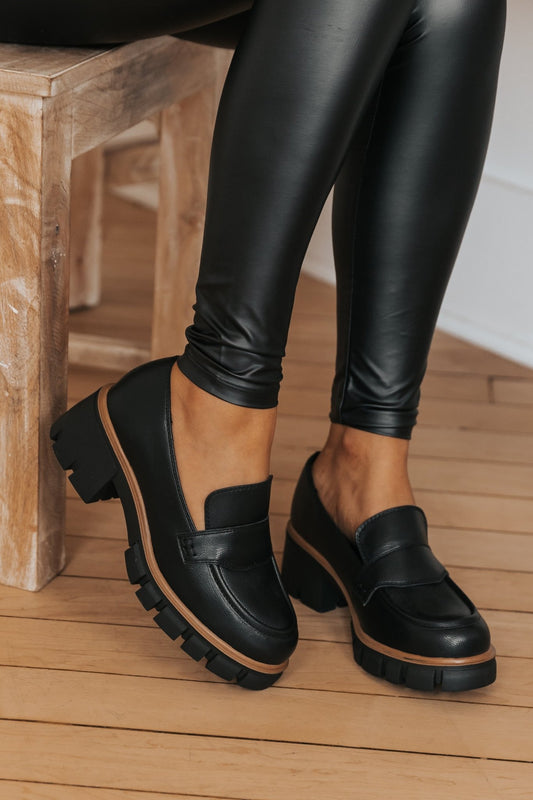 MIA Robbin Black Platform Loafers - Magnolia Boutique