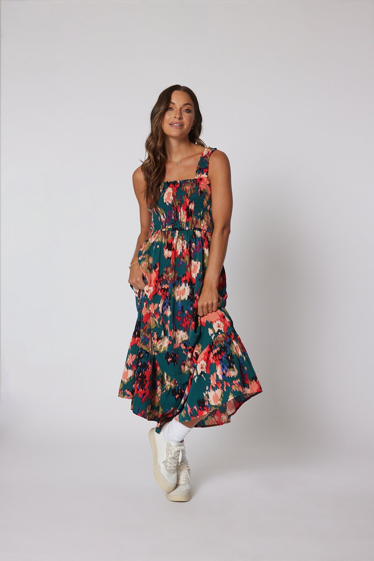 Multi Color Print Smock Maxi Dress | Pre Order - Magnolia Boutique