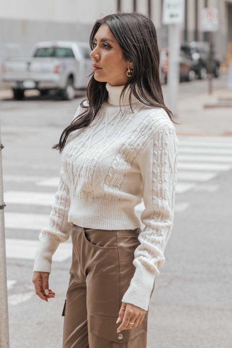 Muse by Magnolia Cable Knit Turtleneck Sweater - Magnolia Boutique