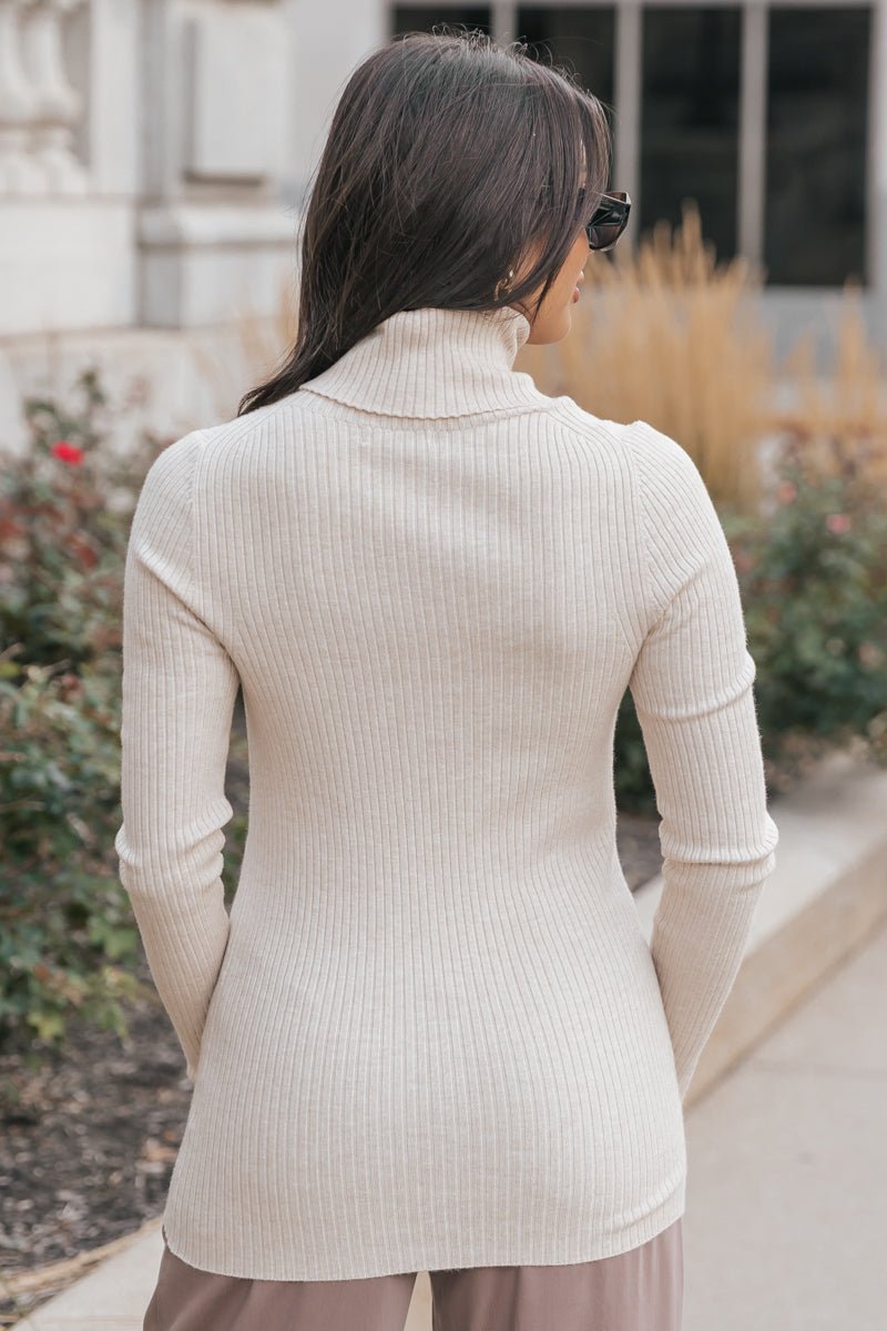 Muse by Magnolia Oatmeal Turtleneck Sweater Top - Magnolia Boutique