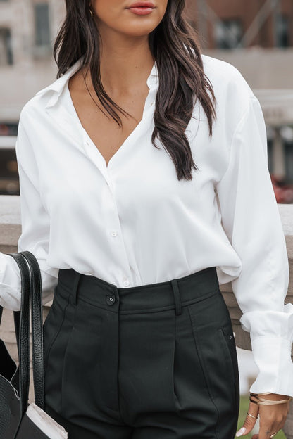Muse by Magnolia Silky Button Down Shirt - Magnolia Boutique