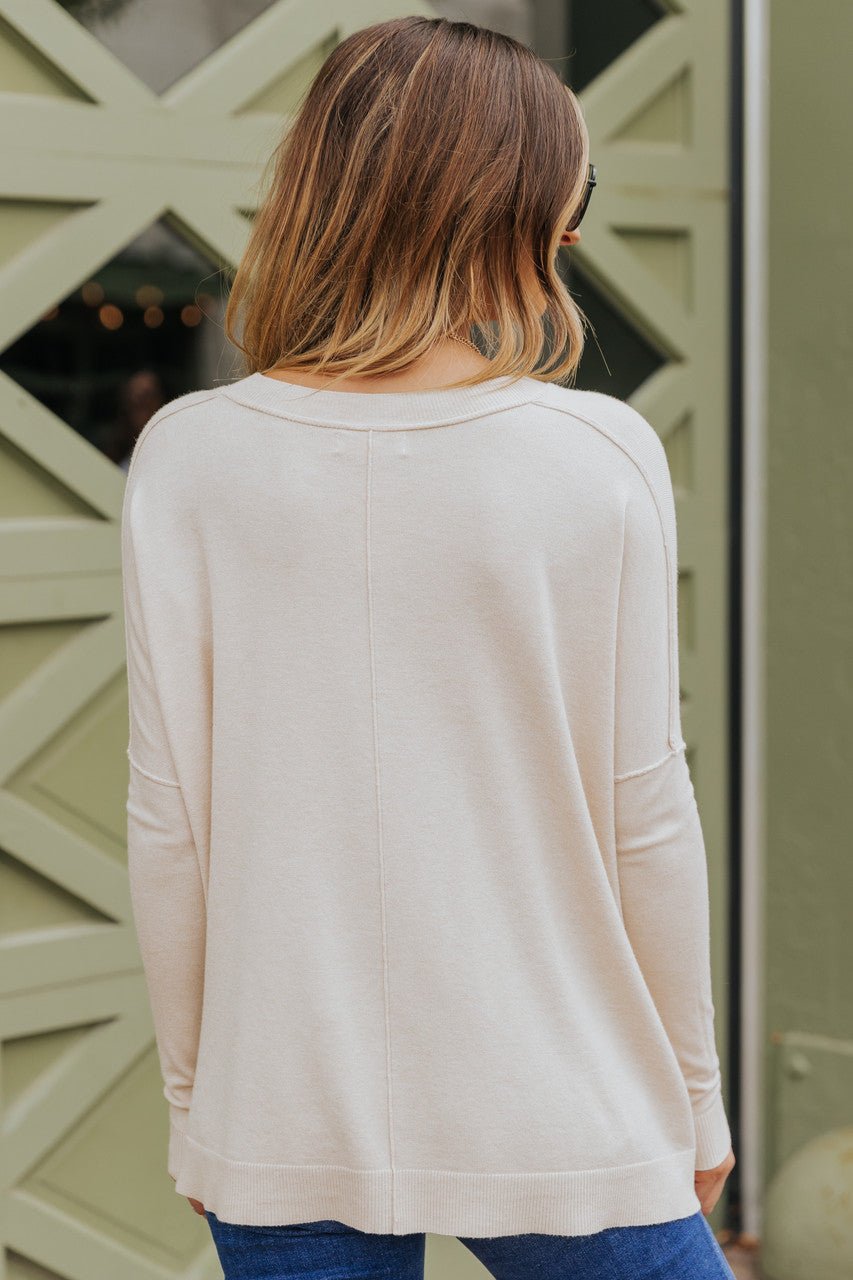Oatmeal Cashmere Blend Dolman Sleeve Sweater - Magnolia Boutique