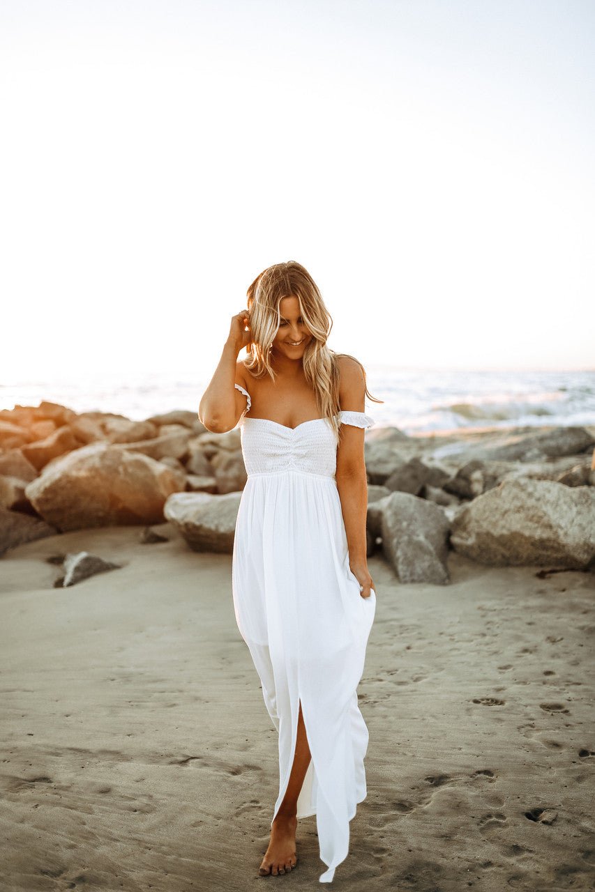 Odella Off The Shoulder Smocked Maxi Dress - Off White Extra Large | Women's Online Boutique | Boho Chic Style | Magnolia Boutique Odella Off The Shoulder Smocked Maxi Dress - Off White Extra Large | Women's Online Boutique | Boho Chic Style | Magnolia Boutique