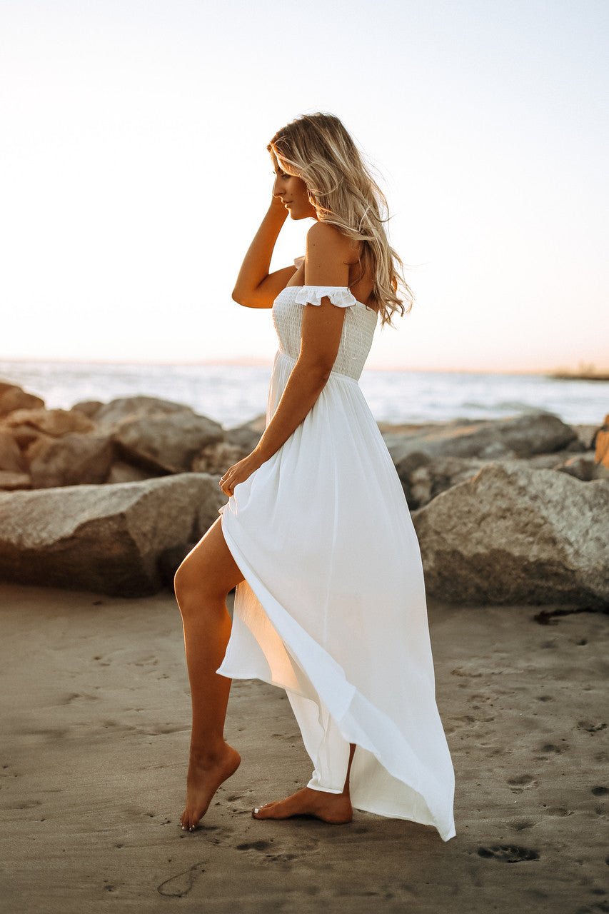 Odella Off The Shoulder Smocked Maxi Dress - Off White Extra Large | Women's Online Boutique | Boho Chic Style | Magnolia Boutique Odella Off The Shoulder Smocked Maxi Dress - Off White Extra Large | Women's Online Boutique | Boho Chic Style | Magnolia Boutique