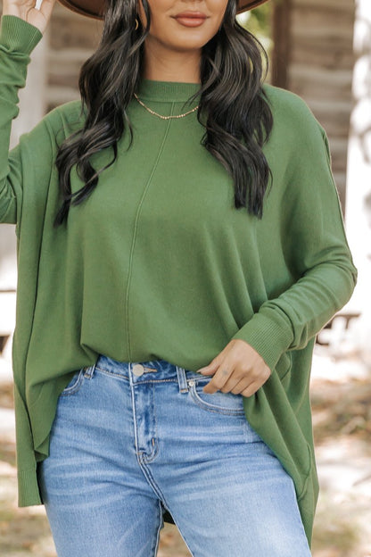 Olive Cashmere Blend Dolman Sleeve Sweater - Magnolia Boutique