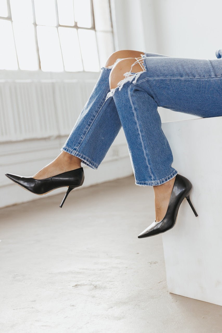 Payton Black Pointed Toe Stiletto Heels - FINAL SALE - Magnolia Boutique