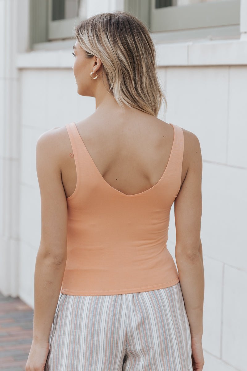 Peachy Double Lined Jersey Tank Top | Pre Order - Magnolia Boutique