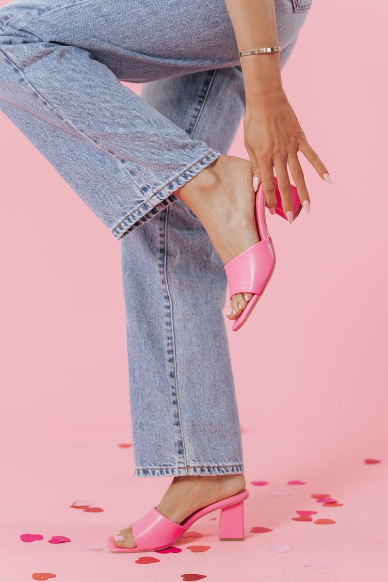 Pink top heels sale