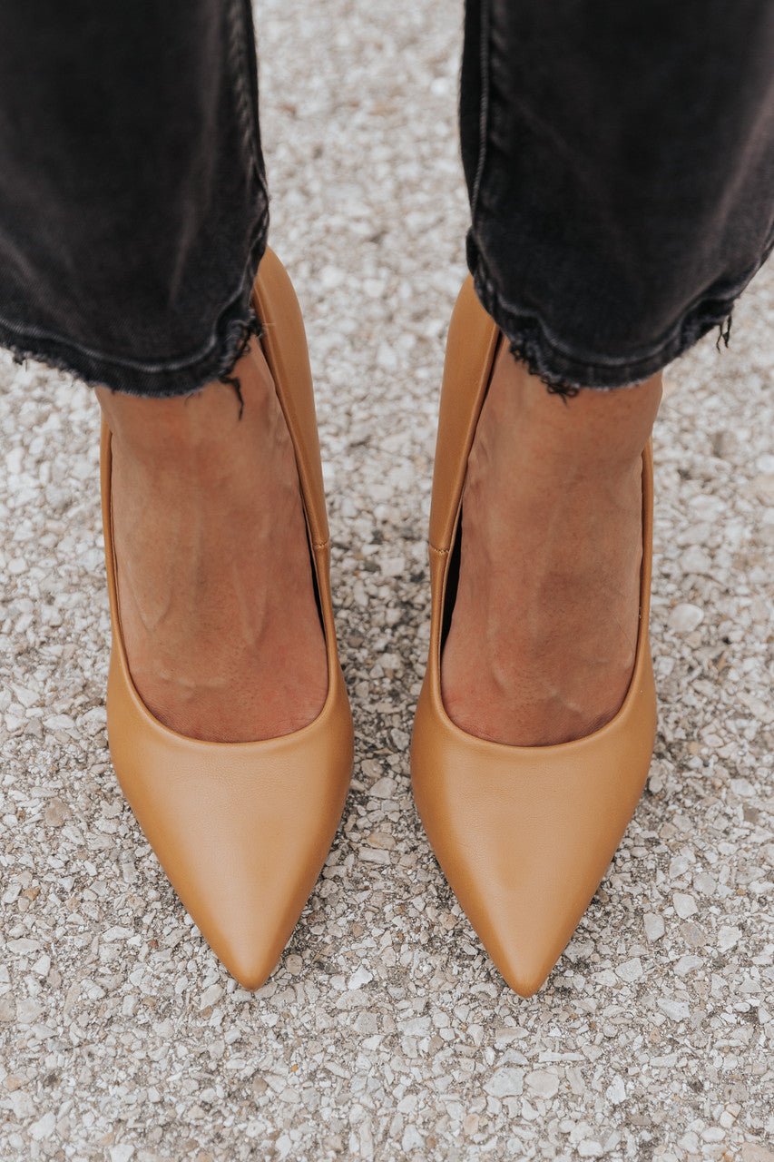 Ramona Tan Leather Pointed Toe Pumps - FINAL SALE - Magnolia Boutique