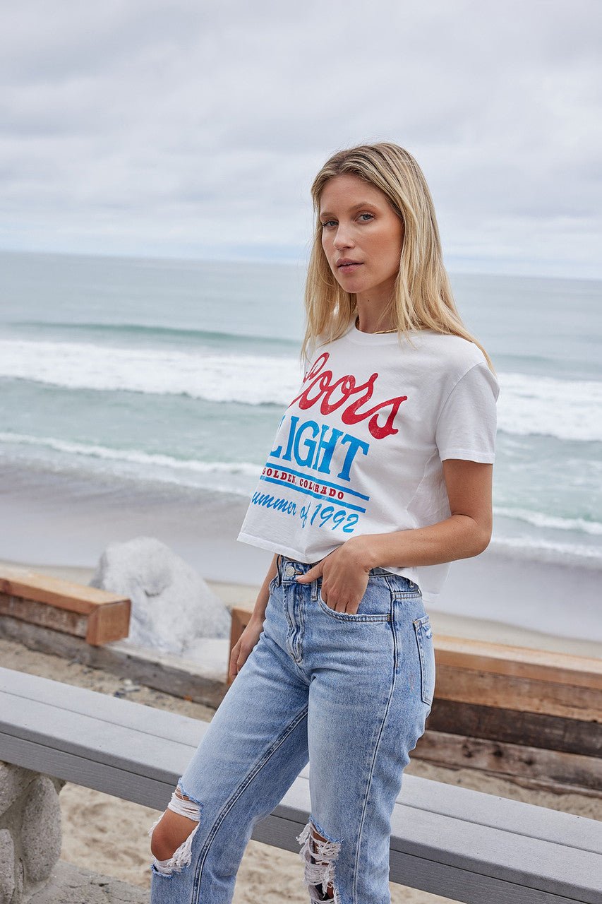 Recycled Karma White Coors Light Graphic Tee - Magnolia Boutique