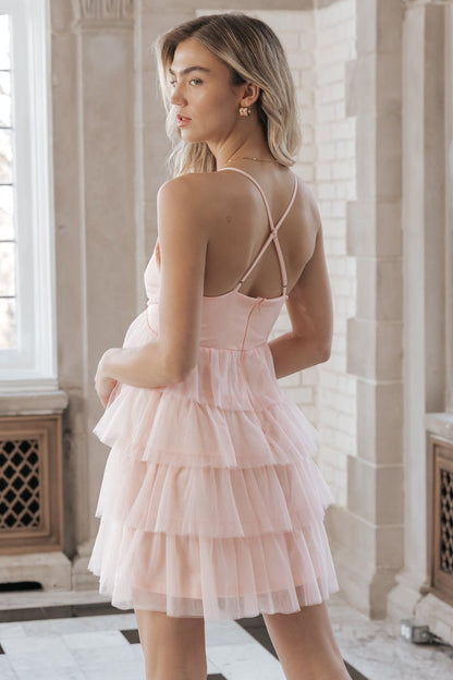 Rose Tulle Tiered Cami Dress - Magnolia Boutique