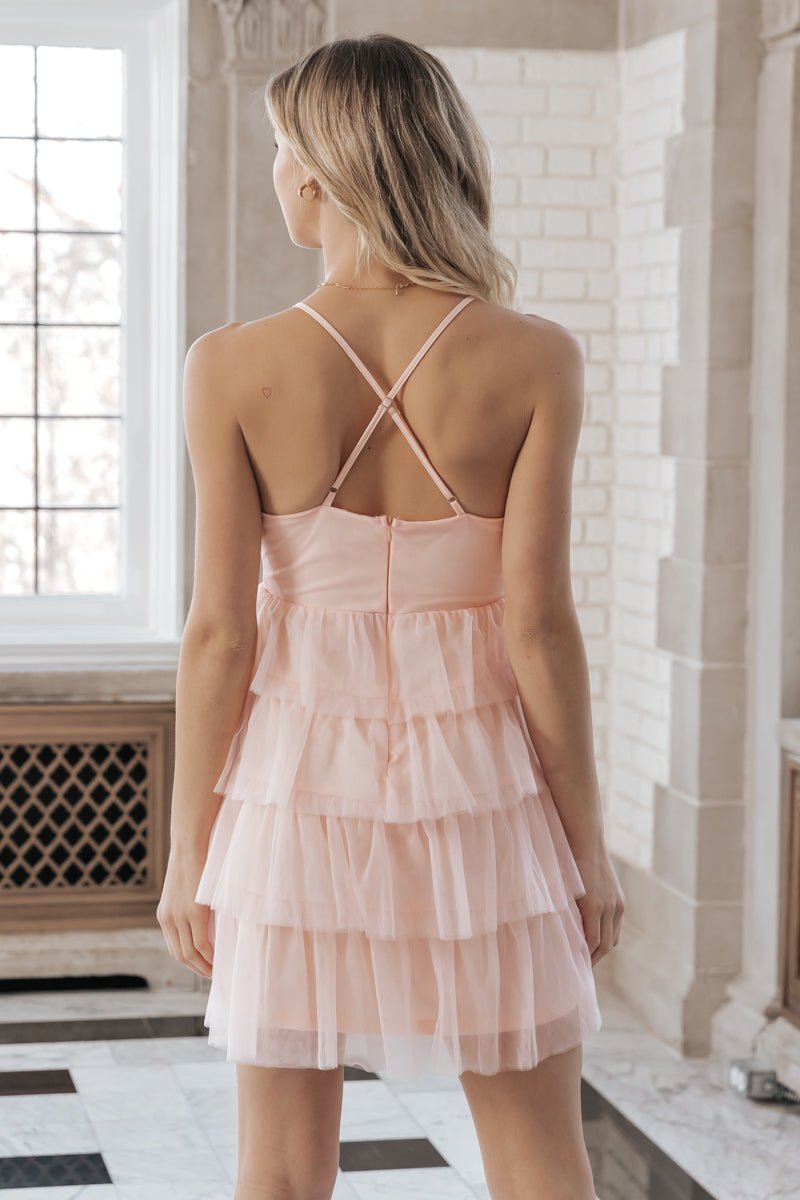 Rose Tulle Tiered Cami Dress - Magnolia Boutique