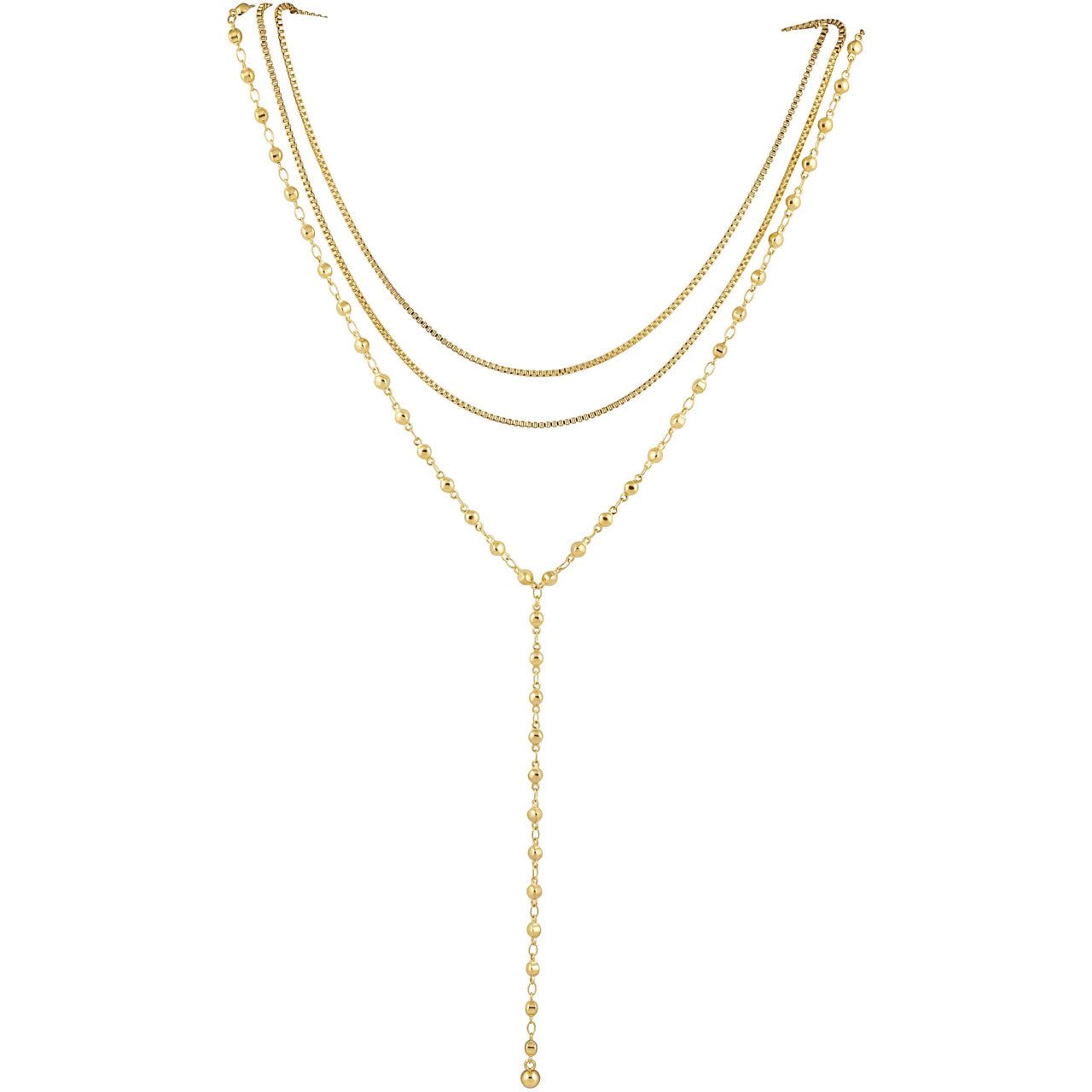 Sahira Sassy 18k Gold Plated Lariat Necklace - Magnolia Boutique
