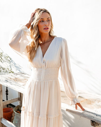 Salty Kisses Ivory Tiered Maxi Dress - Magnolia Boutique