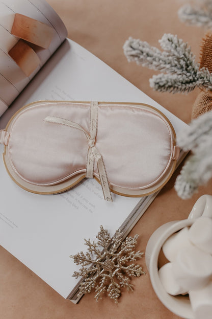 Satiny Sleep Eye Mask - Pink - Magnolia Boutique