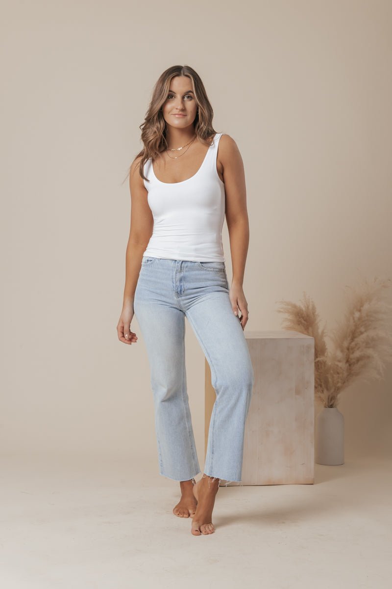 Jersey Scoop Tank White main image 1