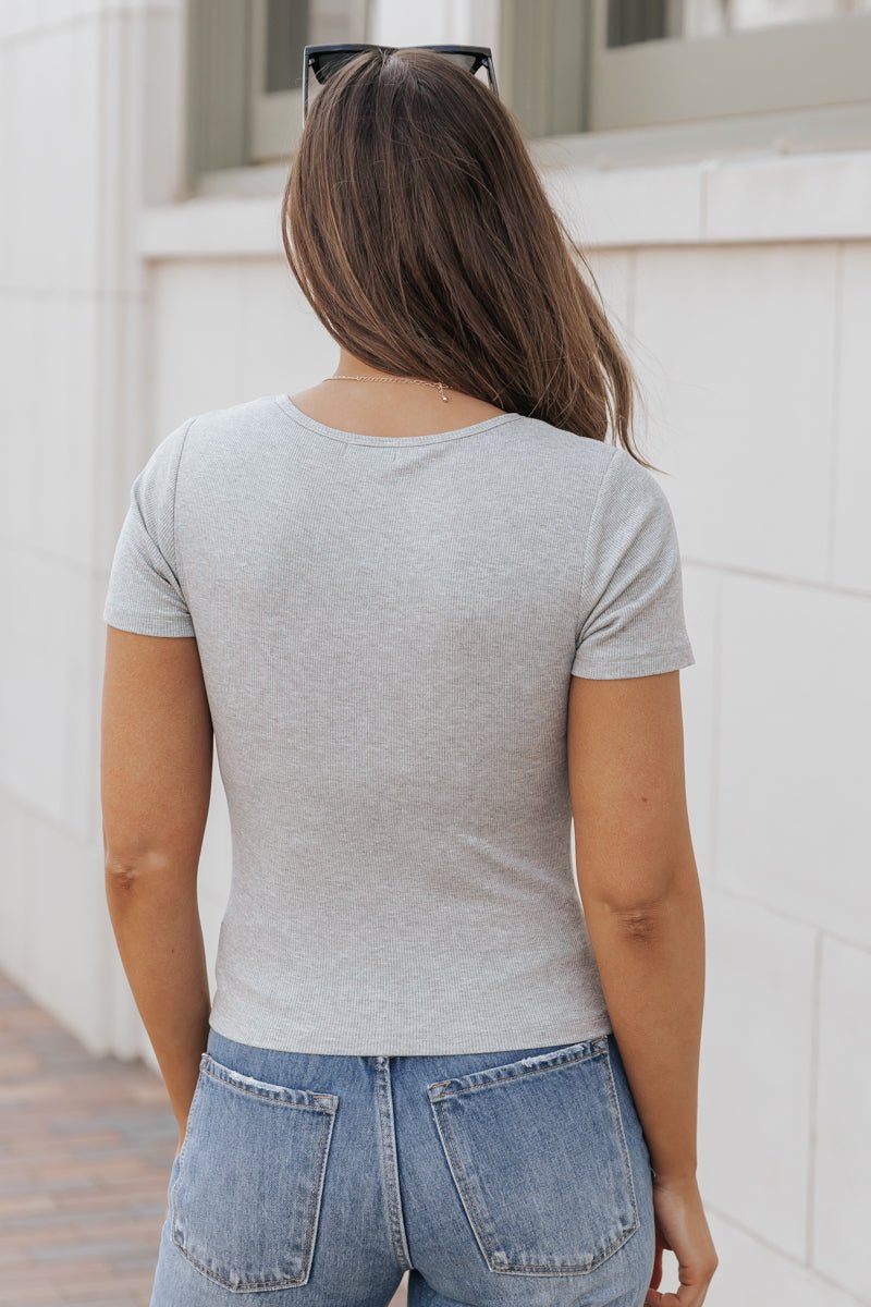 Short Sleeve Built in Bra T-Shirt - Magnolia Boutique