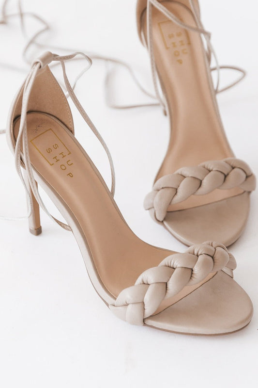 Shu Shop Flavia Taupe Strappy Heels - FINAL SALE - Magnolia Boutique