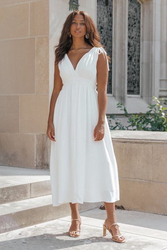 White Flare Midi Dress Chiffon Basic White Midi Dress Short Sleeve White Fit And Flare White Flare Midi Dress Chiffon Basic White Midi Dress Short Sleeve White Fit And Flare