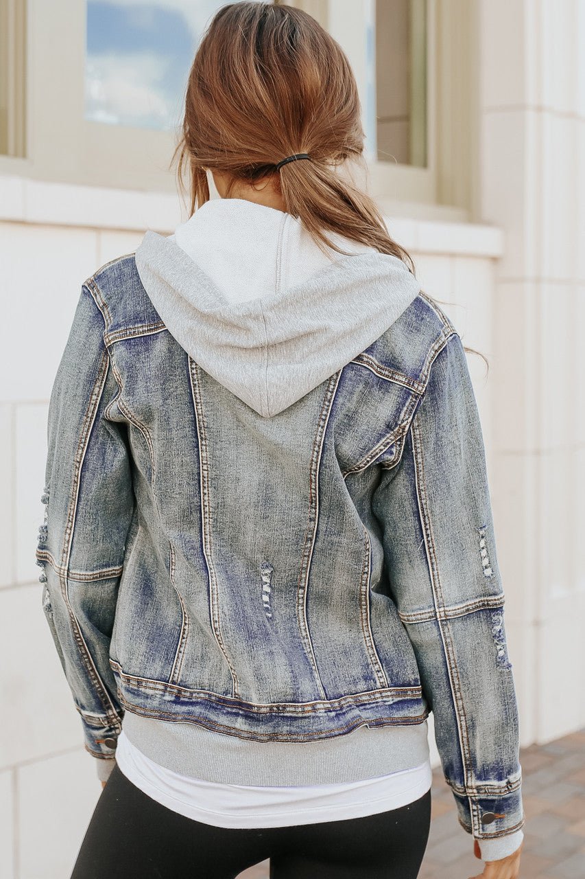 Buy Women's Long Sleeve Plus Size Long Jean Jacket Denim Windbreaker  Outwear Coat with Hood Online at desertcartINDIA
